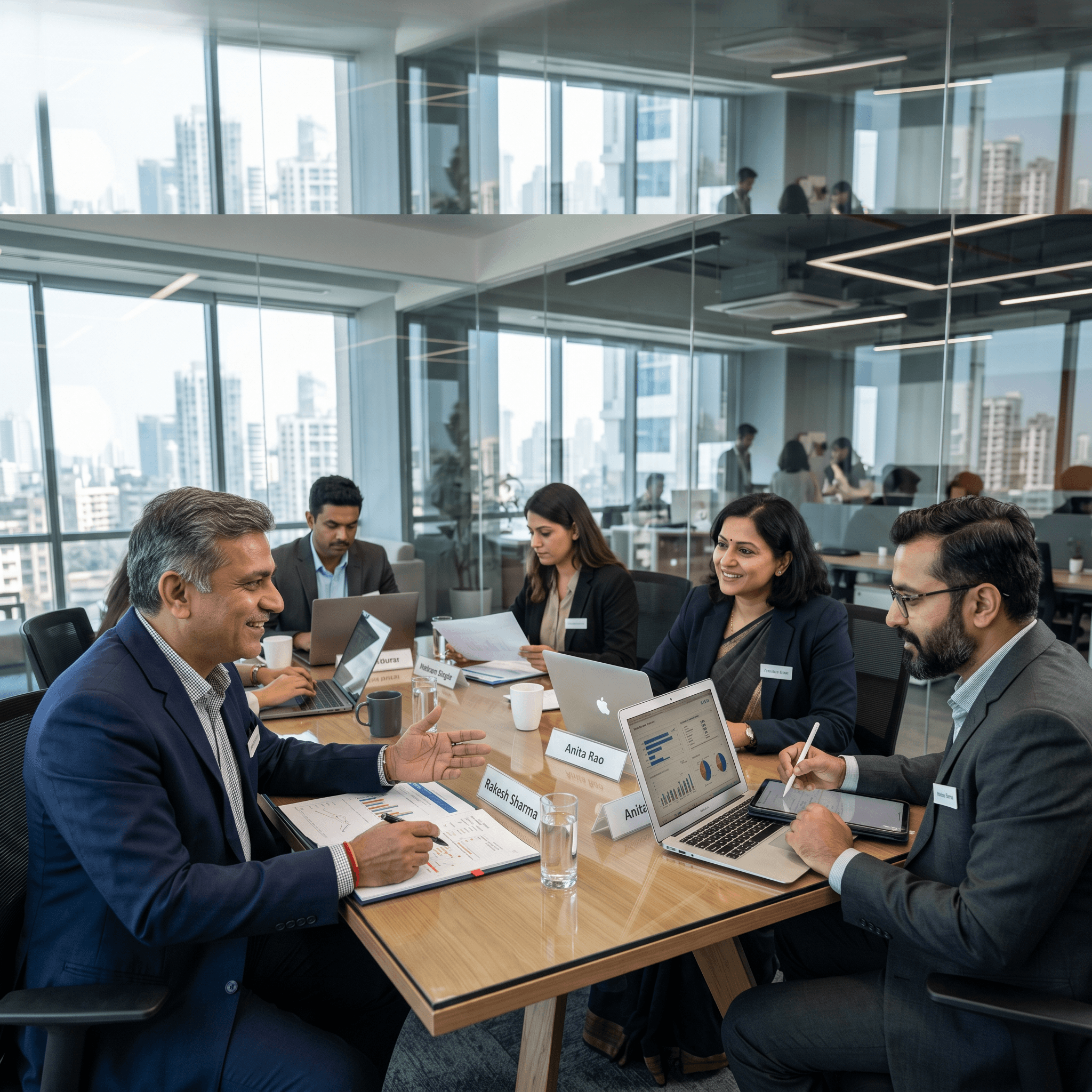Business consulting team in strategic meeting